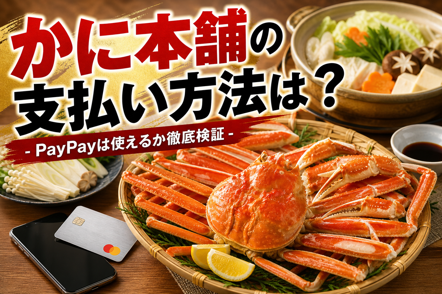 かに本舗の支払い方法は?PayPayは使えるか徹底検証
