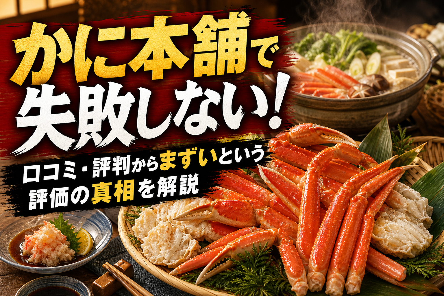 かに本舗で失敗しない!口コミ・評判からまずいという評価の真相を解説