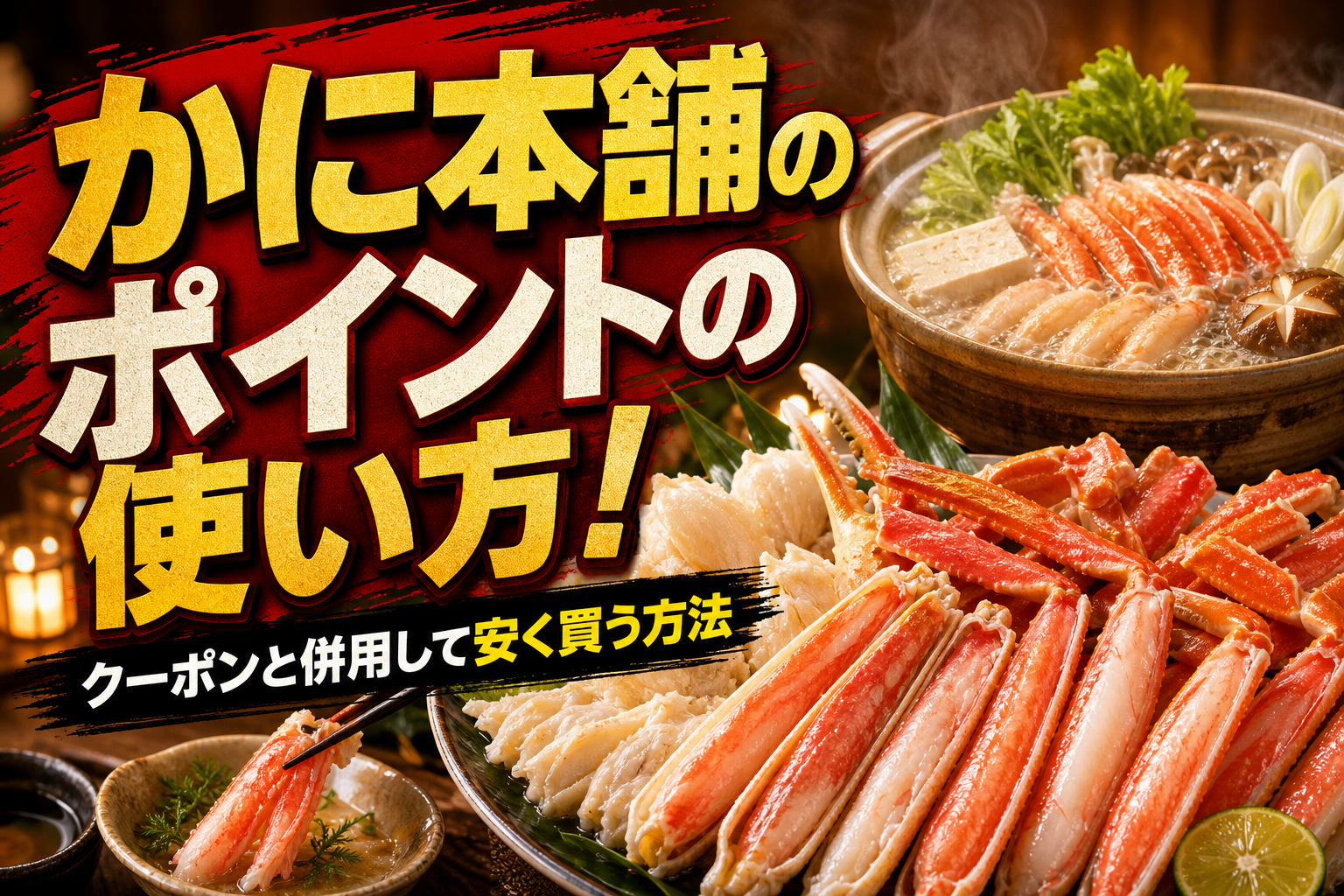 かに本舗のポイントの使い方!クーポンと併用して安く買う方法